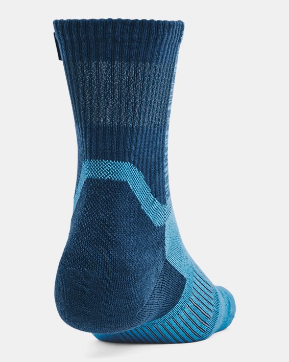 Unisex UA ArmourDry™ Run Crew Socks, Blue, pdpMainDesktop image number 1